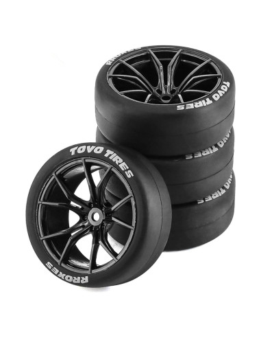 Neumáticos de Drift RC 1:10 Chanmoo 4 Pcs 12mm Hex Negro