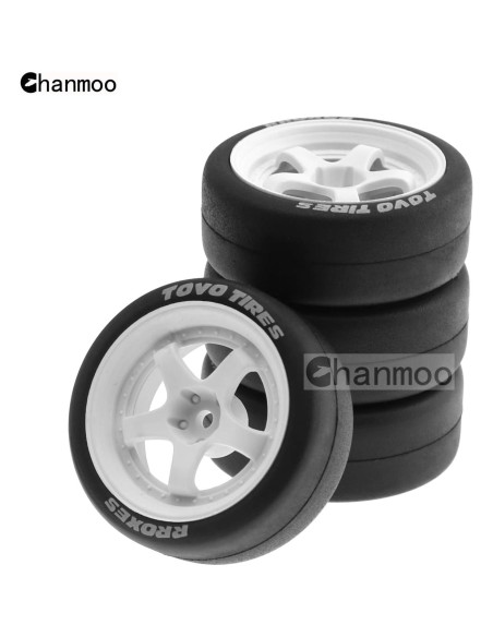 Neumáticos de Drift RC 1/10 Chanmoo 4 Pcs 12mm para Rally Neumáticos de Drift RC 1/10 Chanmoo 4 Pcs 12mm para Rally