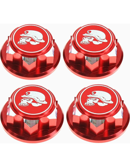 8 Tuercas de Rueda Hexagonales 17mm Aluminio RC Rojo 8 Tuercas de Rueda Hexagonales 17mm Aluminio RC Rojo