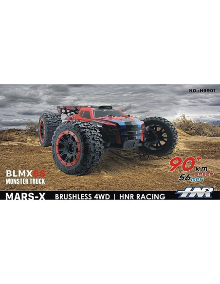 HNR Mars-X Vehículo Todo Terreno 1:8 4WD 90 km/h Rojo HNR Mars-X Vehículo Todo Terreno 1:8 4WD 90 km/h Rojo