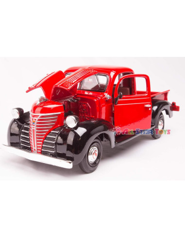 Modelo Diecast 1:24 Motormax 1941 Plymouth Pickup Rojo