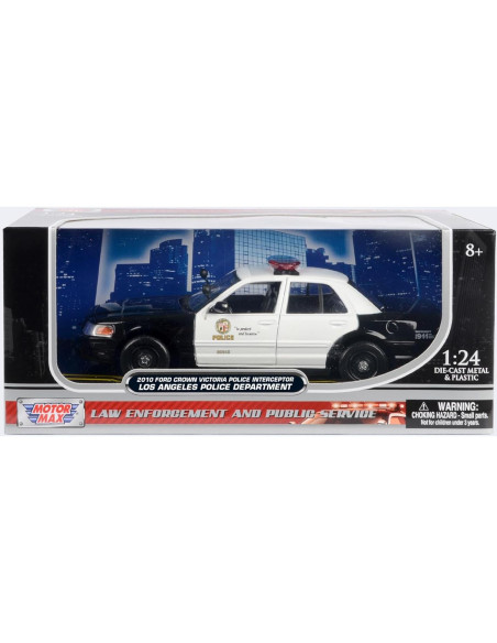 Modelo Diecast 1:24 Motormax Ford Crown Victoria LAPD 2010 Modelo Diecast 1:24 Motormax Ford Crown Victoria LAPD 2010