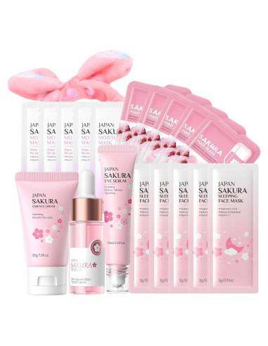 Set de Cuidado de la Piel Sakura NovaCharm - 19 Piezas para Adolescentes