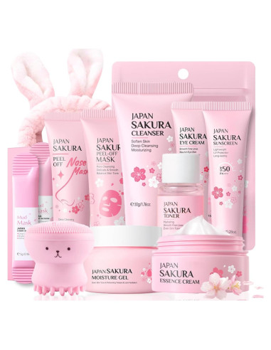 Kit de Cuidado de la Piel Sakura Evolvique 12 Piezas Hidratante