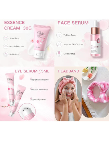 Set de Cuidado de la Piel Sakura NovaCharm - 19 Piezas para Adolescentes