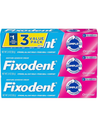 Fixodent Crema Adhesiva para Dentaduras 68g - Fuerte Sujeción