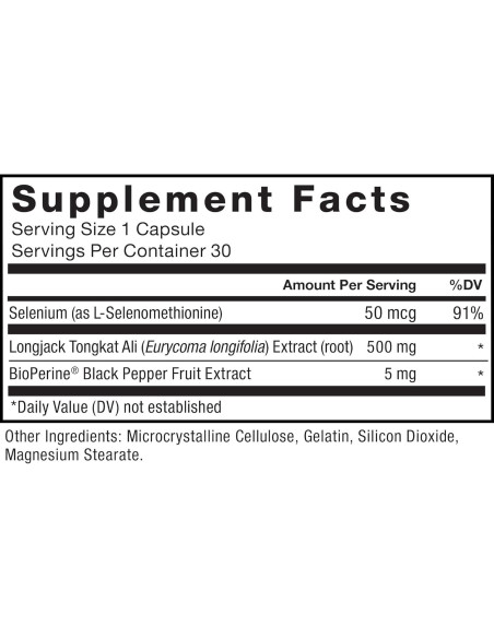 Suplemento Longjack Tongkat Ali Force Factor 500mg 60 Cápsulas Suplemento Longjack Tongkat Ali Force Factor 500mg 60 Cápsulas