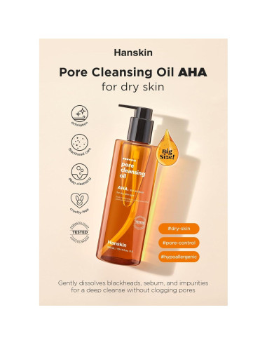 Hanskin Aceite Limpiador AHA 287.4 ml - Piel Seca y Normal