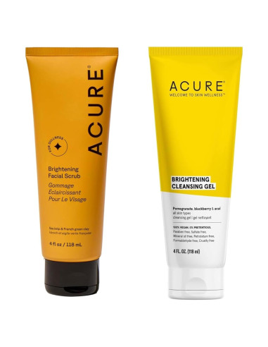 Kit Dúo Iluminador ACURE - Exfoliante y Gel Limpiador 118ml