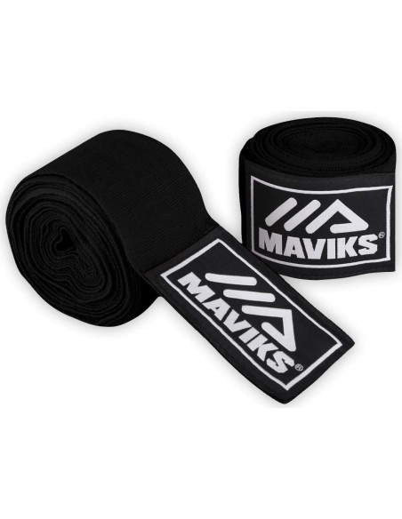 Envolturas de Mano de Boxeo MAVIKS 4.5m Negras para Sparring Envolturas de Mano de Boxeo MAVIKS 4.5m Negras para Sparring