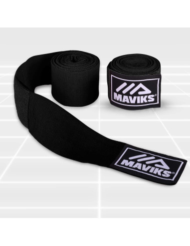 Envolturas de Mano de Boxeo MAVIKS 4.5m Negras para Sparring
