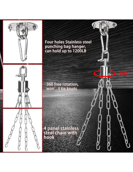 Bolsa de Boxeo Pesada Mamxwaga 4FT Lona para Kickboxing Bolsa de Boxeo Pesada Mamxwaga 4FT Lona para Kickboxing