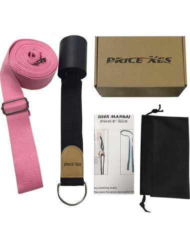 Entrenador de Flexibilidad para Puerta Price Xes - Estirador de Piernas Rosa
