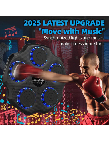 Máquina de Boxeo Musical Oycevila 2025 con Bluetooth y Guantes