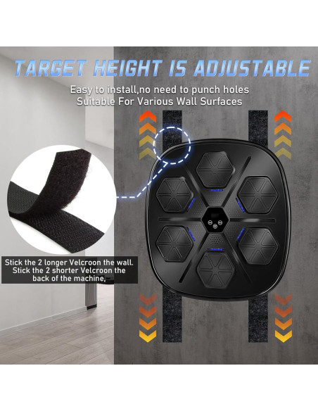 Máquina de Boxeo Musical Adius 2025 - LED, 9 Modos, Pared Máquina de Boxeo Musical Adius 2025 - LED, 9 Modos, Pared