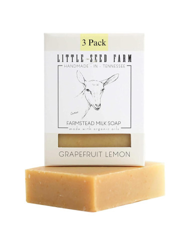 Jabón Orgánico de Leche de Cabra Little Seed - 3 Piezas 134g