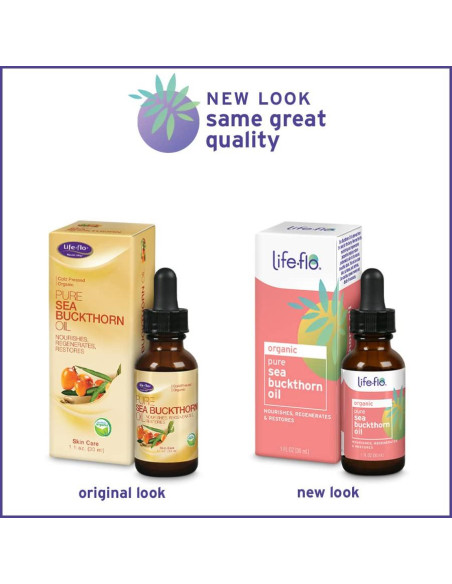 Aceite Puro de Espino Marino Life-flo 30ml Orgánico Aceite Puro de Espino Marino Life-flo 30ml Orgánico