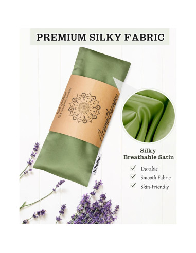Almohadilla para Ojos Hihealer de Seda con Lavanda 22.9x10.2cm