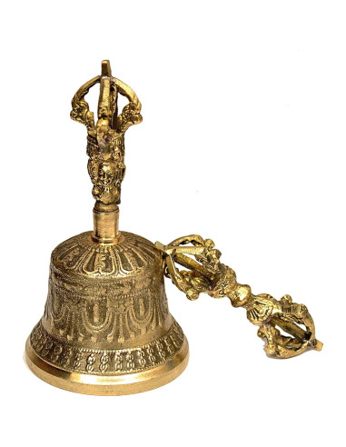 Campana de Meditación Tibetana 10.2 cm con Dorje - Nepal