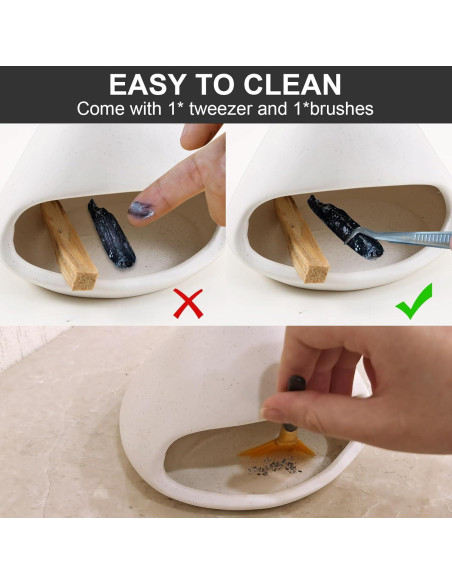Soporte para Palo Santo Yawlsow, Quemador de Incienso Zen Blanco Soporte para Palo Santo Yawlsow, Quemador de Incienso Zen Blanco