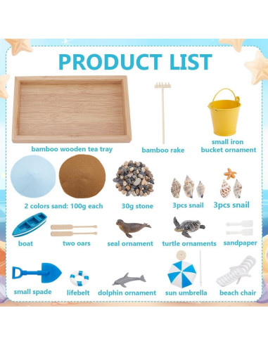 Kit Jardín Zen Mini Playa Webeedy - Decoración Relajante