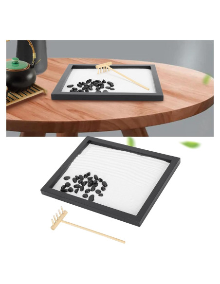 Jardín Zen Mini de Escritorio HEEPDD 21.6x17.5cm Decorativo Jardín Zen Mini de Escritorio HEEPDD 21.6x17.5cm Decorativo