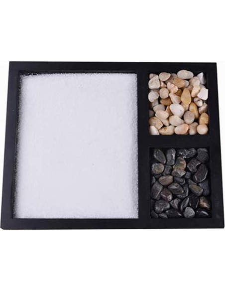Kit Jardín Zen de Meditación Topincn para Escritorio 24x19 cm Kit Jardín Zen de Meditación Topincn para Escritorio 24x19 cm
