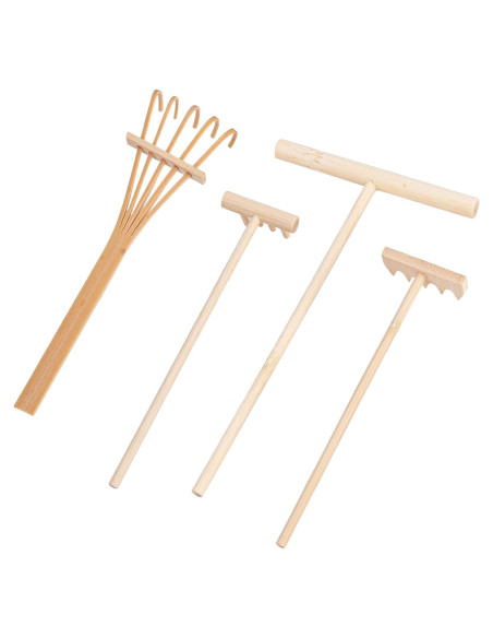 Juego de Rastrillos Zen de Arena AUEAR - 3 Piezas de Bambú Juego de Rastrillos Zen de Arena AUEAR - 3 Piezas de Bambú