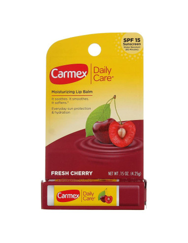 Bálsamo Labial Hidratante Carmex Click-Stick SPF 15 Cereza 6 Unidades