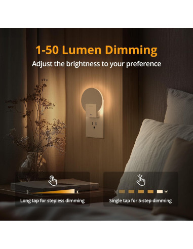 Luz Nocturna LED Lyridz con Sensor Automático 1-50 LM - Paquete de 4