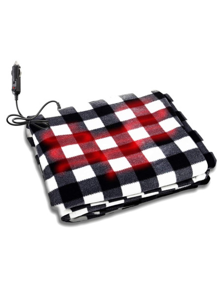 Manta de Viaje Calentada ZONETECH 12V Forro Polar Invierno Manta de Viaje Calentada ZONETECH 12V Forro Polar Invierno