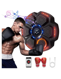 Máquina de Boxeo Musical JLYPFUSA con Guantes, 9 Modos