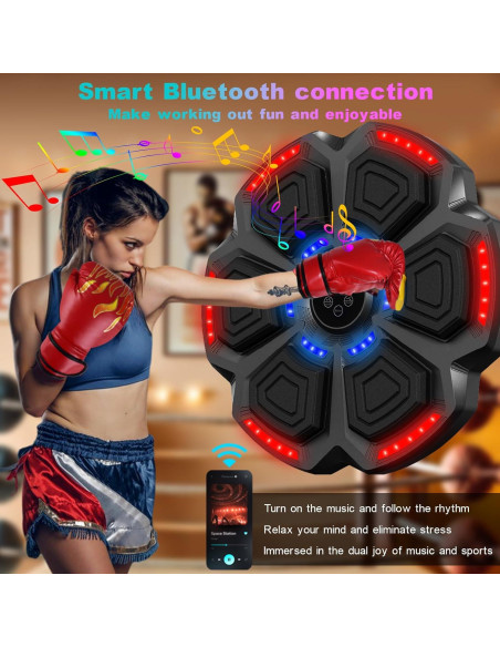 Máquina de Boxeo Musical Inteligente Baswip MBT-06 con Guantes Máquina de Boxeo Musical Inteligente Baswip MBT-06 con Guantes