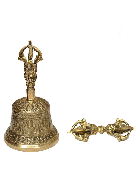 Campana de Meditación Tibetana 10 cm con Dorje - Nepal Campana de Meditación Tibetana 10 cm con Dorje - Nepal