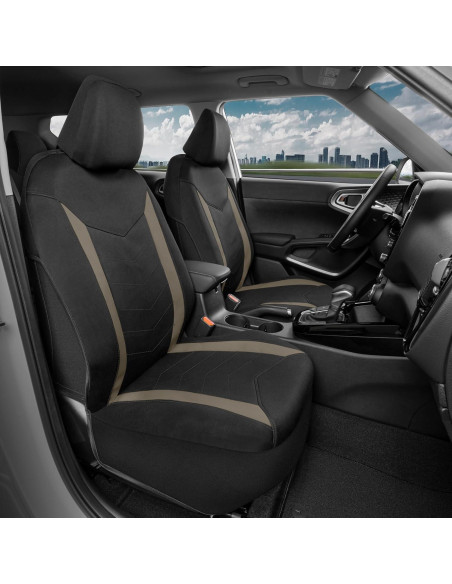 Cubiertas de Asiento Delanteras Motor Trend SpillGuard Beige Cubiertas de Asiento Delanteras Motor Trend SpillGuard Beige
