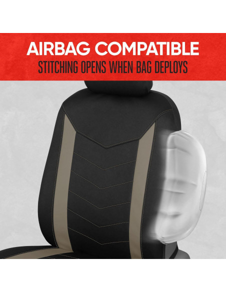 Cubiertas de Asiento Delanteras Motor Trend SpillGuard Beige Cubiertas de Asiento Delanteras Motor Trend SpillGuard Beige