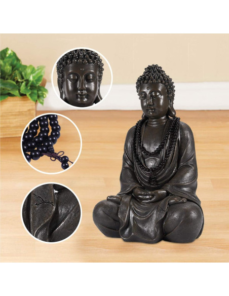 Estatua de Buda Meditador Goodeco 43.18 cm Jardín Zen Estatua de Buda Meditador Goodeco 43.18 cm Jardín Zen