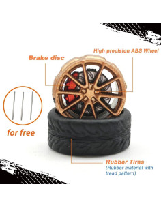 Ruedas 1/64 WAVEIST XC ABS con Neumáticos de Goma - 4 Juegos 2