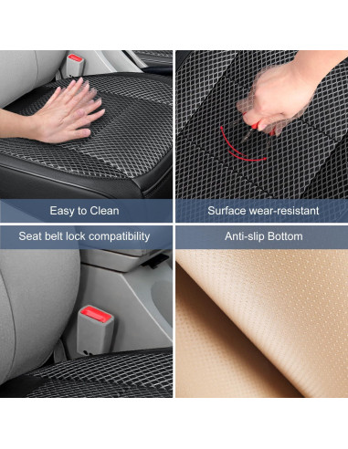 Funda de Asiento de Coche Ventilada Qinlive Negra 1 PCS