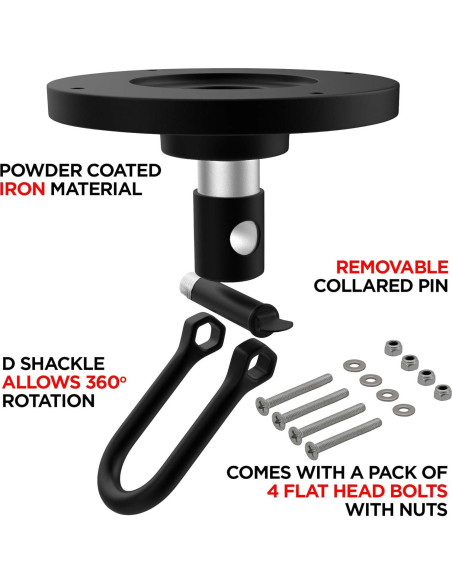 Soporte de Techo RDX para Pelota de Velocidad 360 Negro Soporte de Techo RDX para Pelota de Velocidad 360 Negro
