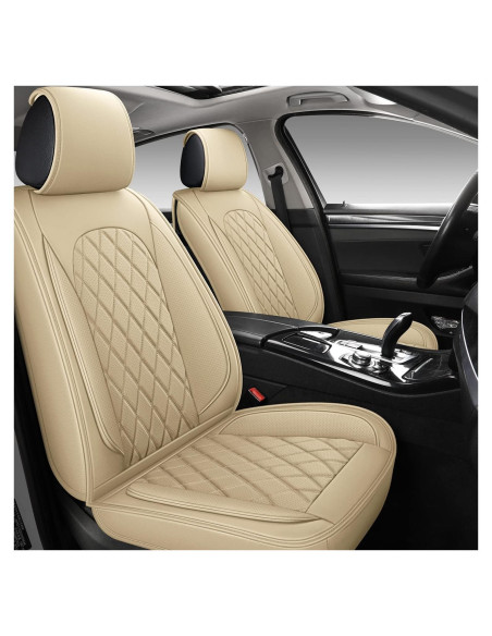 Funda de Asiento Delantero LINGVIDO Beige Impermeable Universal Funda de Asiento Delantero LINGVIDO Beige Impermeable Universal