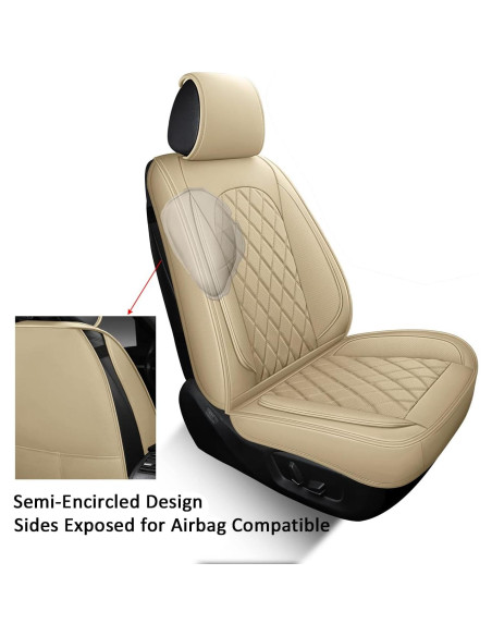 Funda de Asiento Delantero LINGVIDO Beige Impermeable Universal Funda de Asiento Delantero LINGVIDO Beige Impermeable Universal