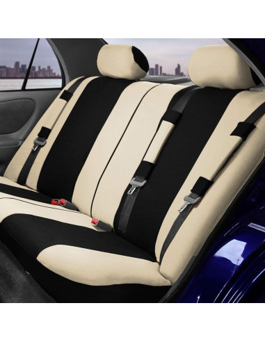 Fundas de Asiento de Auto FH Group Beige Juego Completo