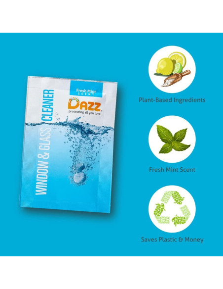 Kit de Inicio Limpiador de Ventanas DAZZ - 1 Botella + 2 Recargas Kit de Inicio Limpiador de Ventanas DAZZ - 1 Botella + 2 Recargas