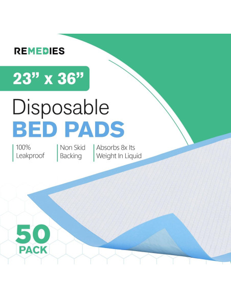 Almohadillas desechables Remedios 58x91 cm - 50 unidades Almohadillas desechables Remedios 58x91 cm - 50 unidades