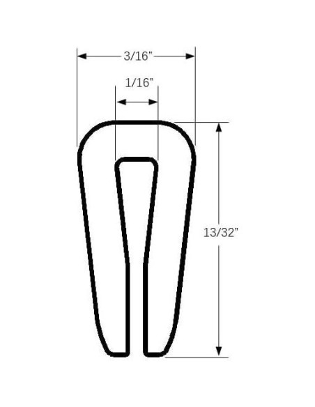 Bisel de Goma Silicona Protalwell 20 pies Blanco 1.59 mm Bisel de Goma Silicona Protalwell 20 pies Blanco 1.59 mm