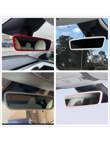 Marco Protector de Espejo Retrovisor Ygapuzi Rojo 19x5.5cm