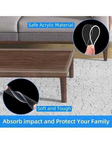 Cinta Protectora de Bordes MILEQEE 4cm x 3m Transparente