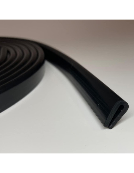 Bisel de Goma Negro Tintvent 5 pies PVC Protector de Bordes Bisel de Goma Negro Tintvent 5 pies PVC Protector de Bordes