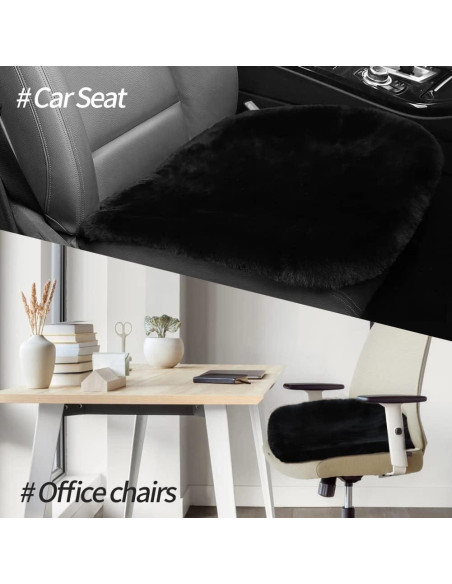 Cojín de Asiento de Piel de Oveja LLB 48.8x48.8cm Negro Cojín de Asiento de Piel de Oveja LLB 48.8x48.8cm Negro